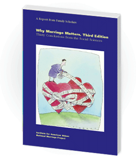 A huge body of recent research on marriage indicates that stable marriages are a key factor in increasing lifespan, developing financial prosperity, improving health, fostering education of our children, reducing crime and violence, and in many other areas of social concern. This booklet summarizes these impressive findings.